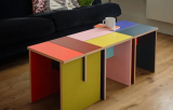 Модульные столы Sophie Smallhorn добавляют цвет и игру в интерьер